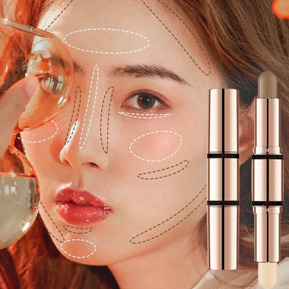 Natural double-end highlight contour stick