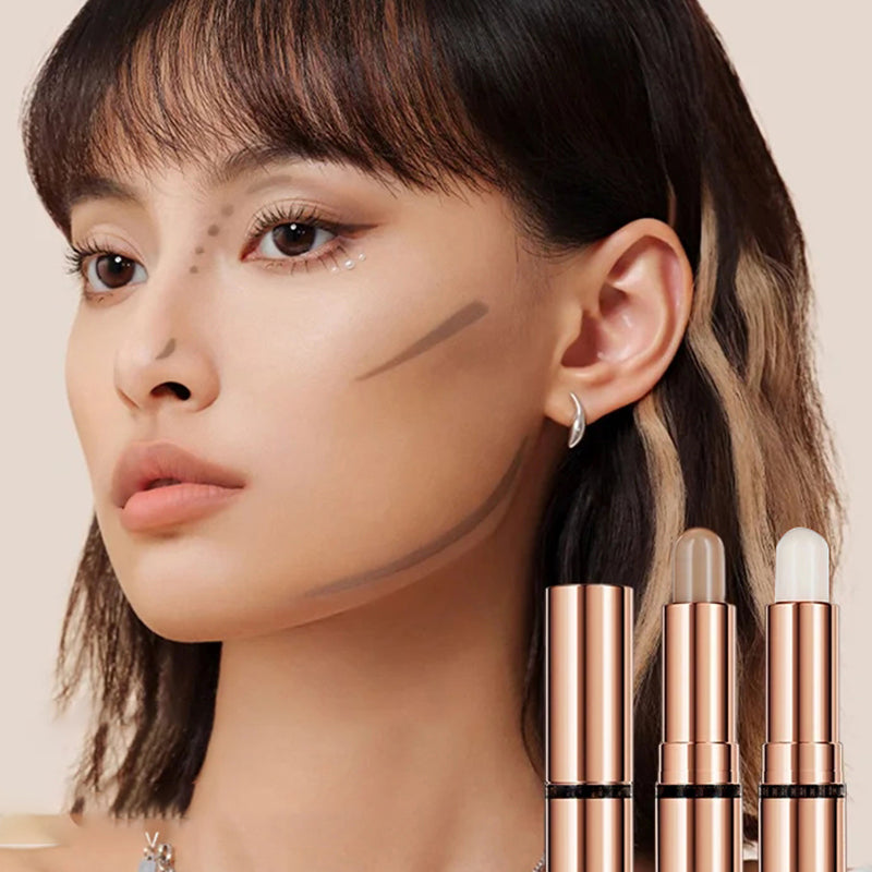 Natural double-end highlight contour stick