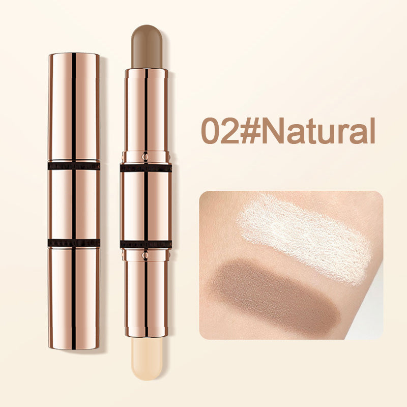 Natural double-end highlight contour stick