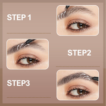 4 Tip Precise Eye Brow Makeup Pen for Natural Brows
