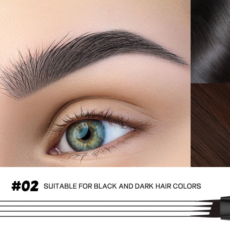 4 Tip Precise Eye Brow Makeup Pen for Natural Brows