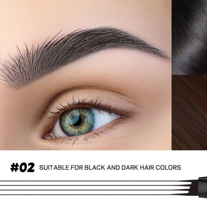 4 Tip Precise Eye Brow Makeup Pen for Natural Brows