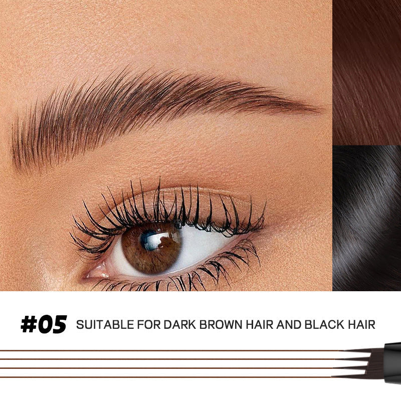 4 Tip Precise Eye Brow Makeup Pen for Natural Brows