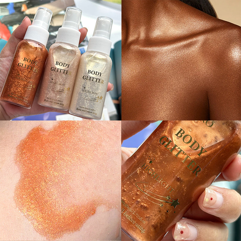 Fine Glitter Body Highlighter Spray