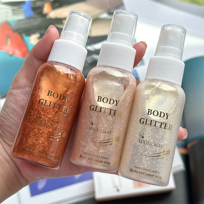 Fine Glitter Body Highlighter Spray