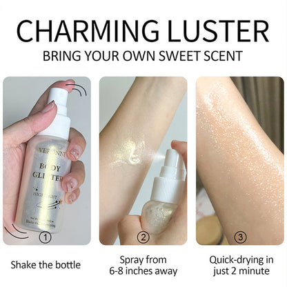 Fine Glitter Body Highlighter Spray