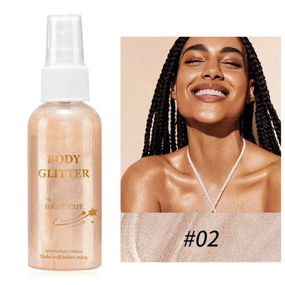 Fine Glitter Body Highlighter Spray
