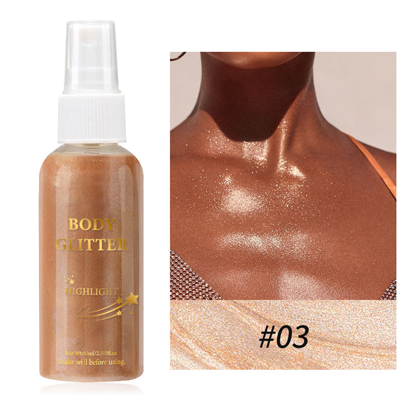 Fine Glitter Body Highlighter Spray
