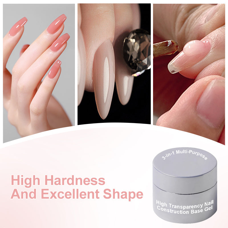 3-in-1 Multi-Purpose High Transparency Nail Construction Base Gel
