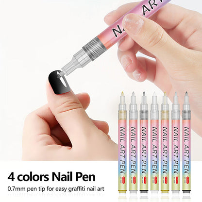 12-Color Professional Nail Art Pen Set