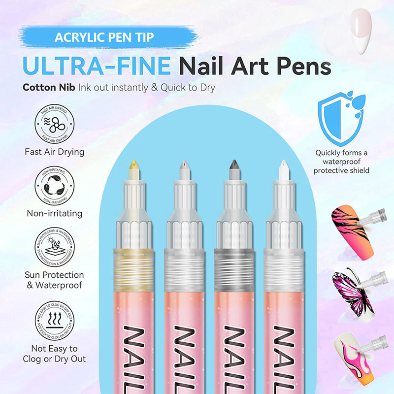 12-Color Professional Nail Art Pen Set