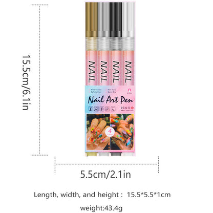 12-Color Professional Nail Art Pen Set