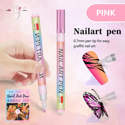 12-Color Professional Nail Art Pen Set