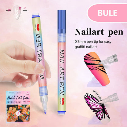 12-Color Professional Nail Art Pen Set