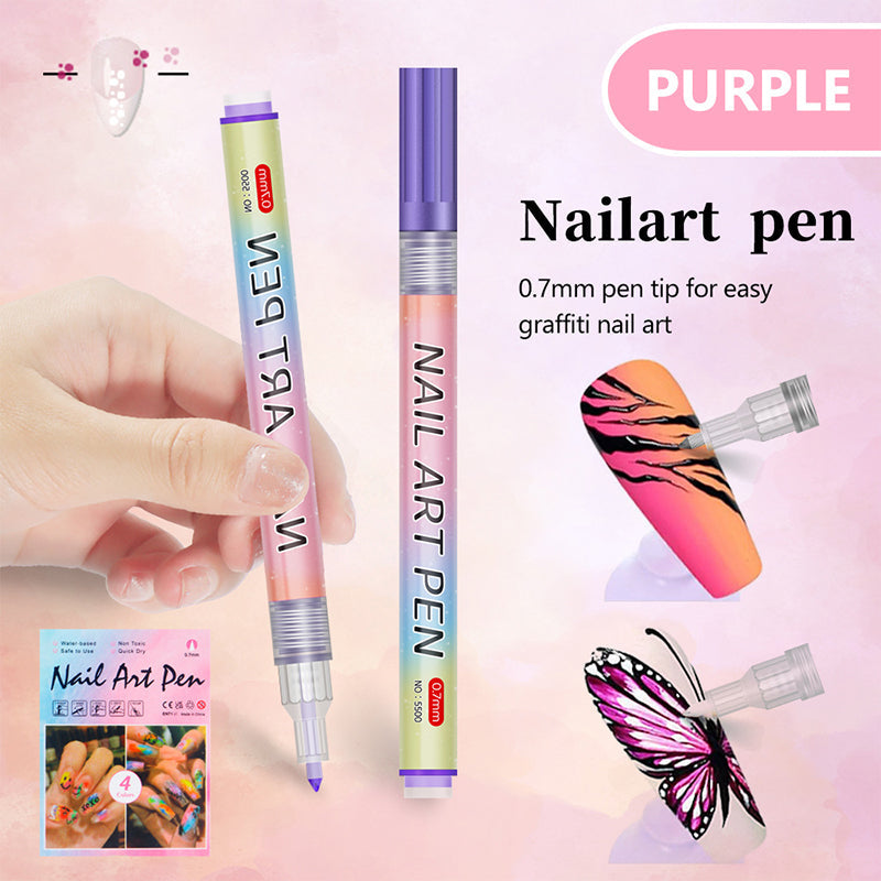 12-Color Professional Nail Art Pen Set