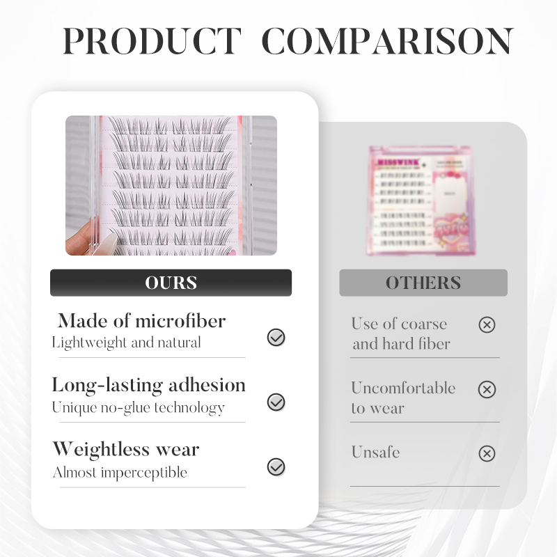 10 Rows False Eyelashes With Self-Adhesive