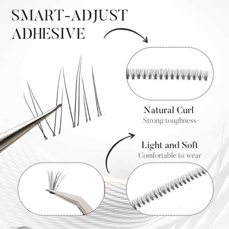 10 Rows False Eyelashes With Self-Adhesive