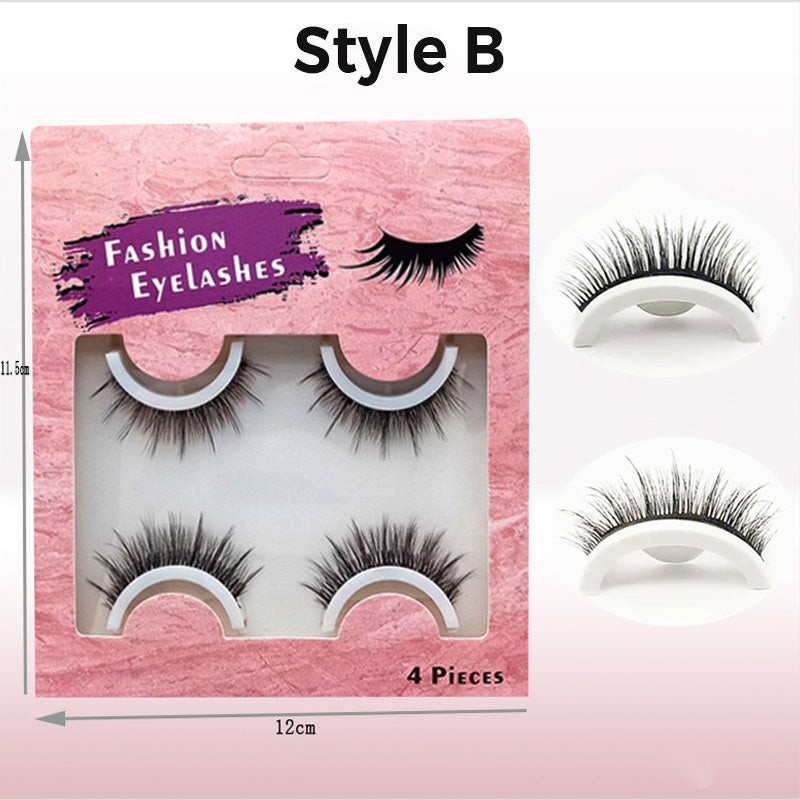 2 Pairs Reusable Long Self Adhesive Eyelashes