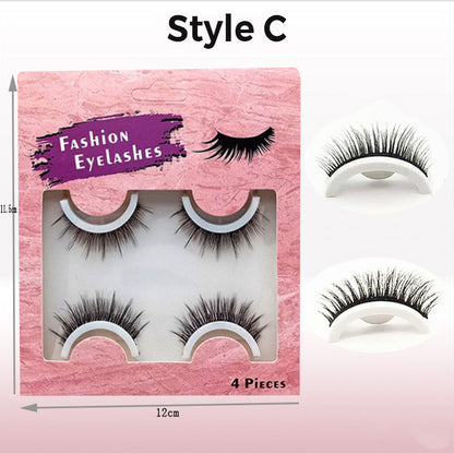 2 Pairs Reusable Long Self Adhesive Eyelashes