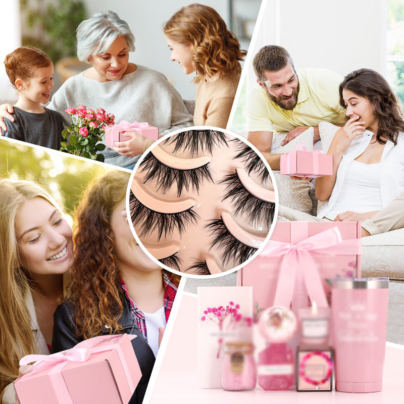 Natural-Looking Curled False Eyelashes